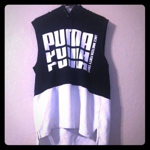 Sleeveless puma hoodie